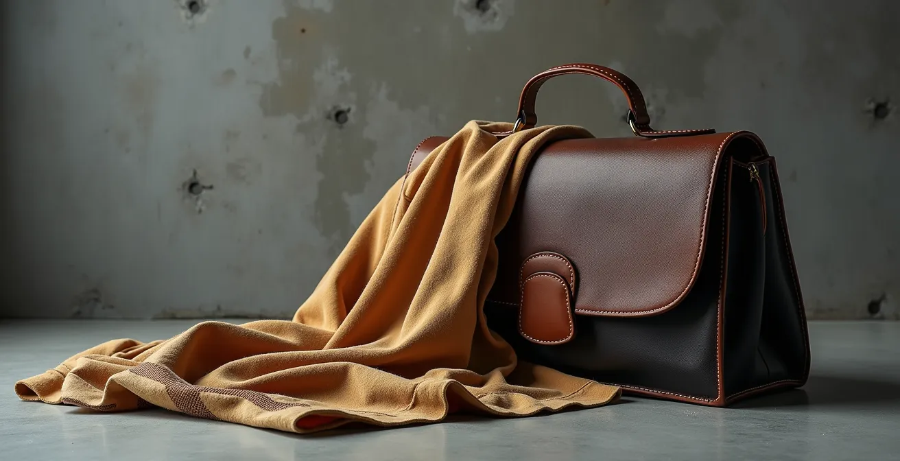 Combinación elegante de bolso de diseñador con ropa vintage de mercadillo en ambiente urbano madrileño